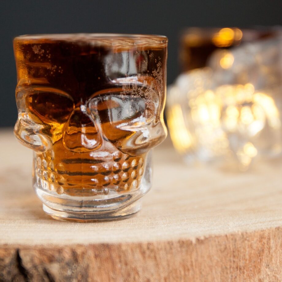 Schedel shotglaasjes (set van 4)