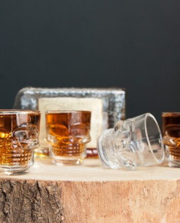 Schedel shotglaasjes (set van 4)