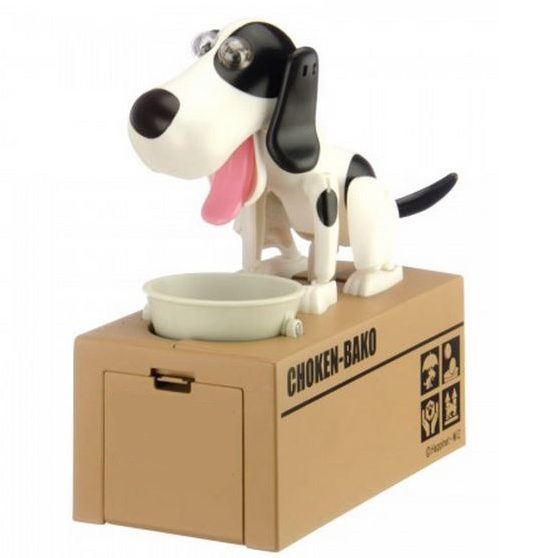 Stelende hond spaarpot