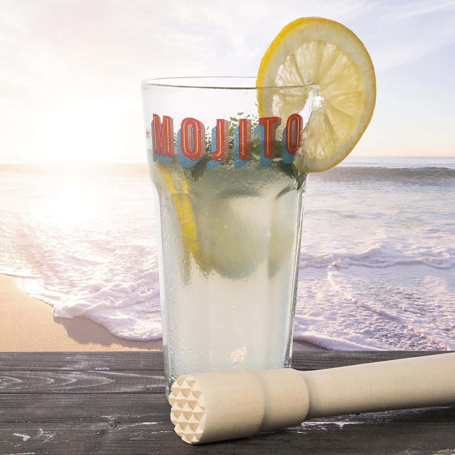 Kikkerland Mojito Glazen En Muddler (set Van 3)