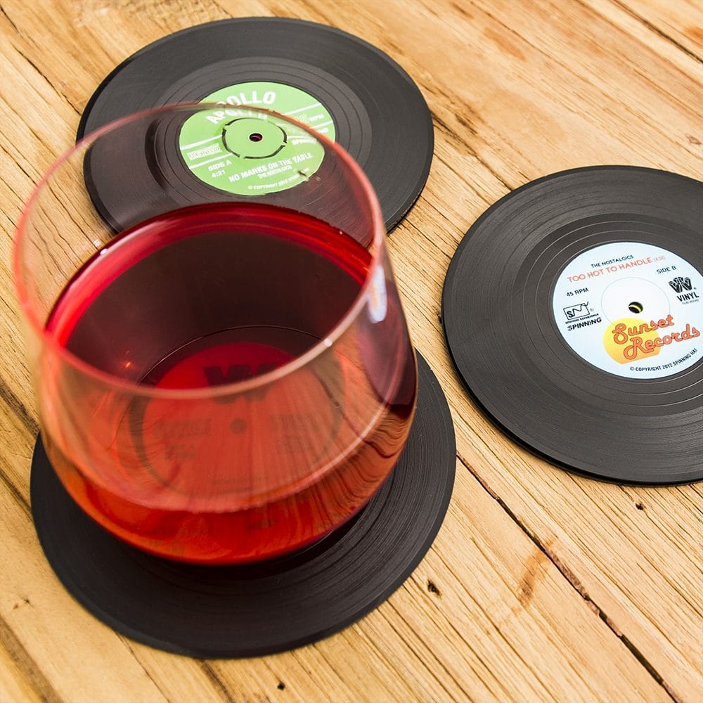 Spinning Hat Vinyl Onderzetters (Set Van 6)