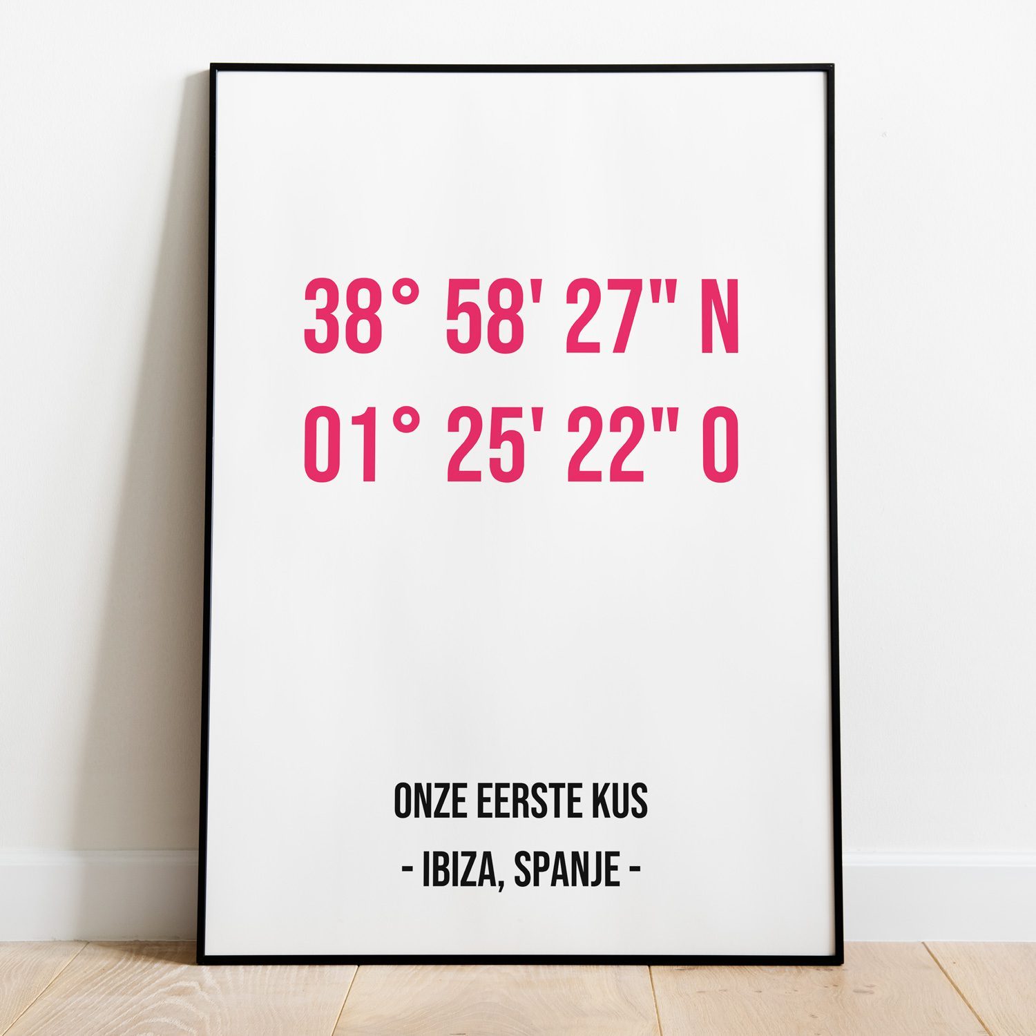 Gepersonaliseerde poster Coördinaten