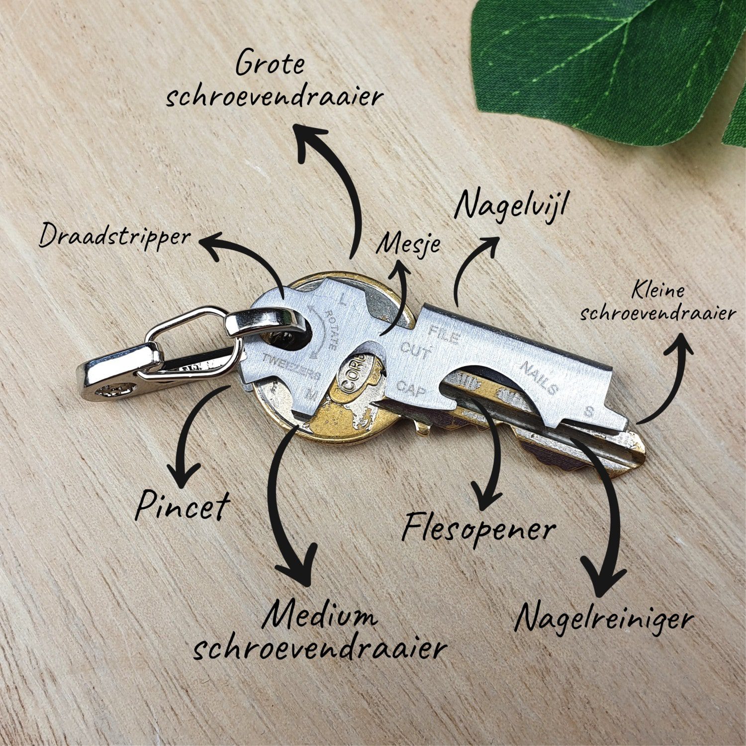 8 in 1 Multitool key ring