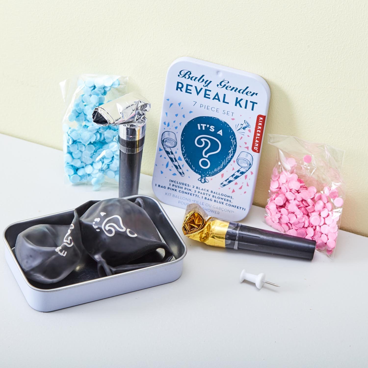 Kikkerland Gender reveal kit