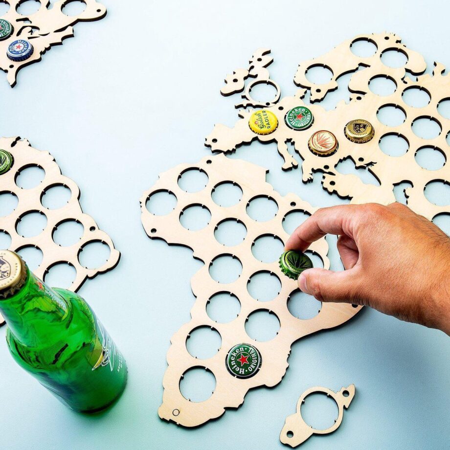 Bierdopjes wereldkaart