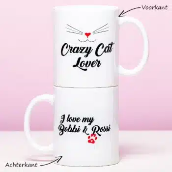 Gepersonaliseerde Mok Crazy Cat Lover