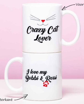 Gepersonaliseerde Mok Crazy Cat Lover