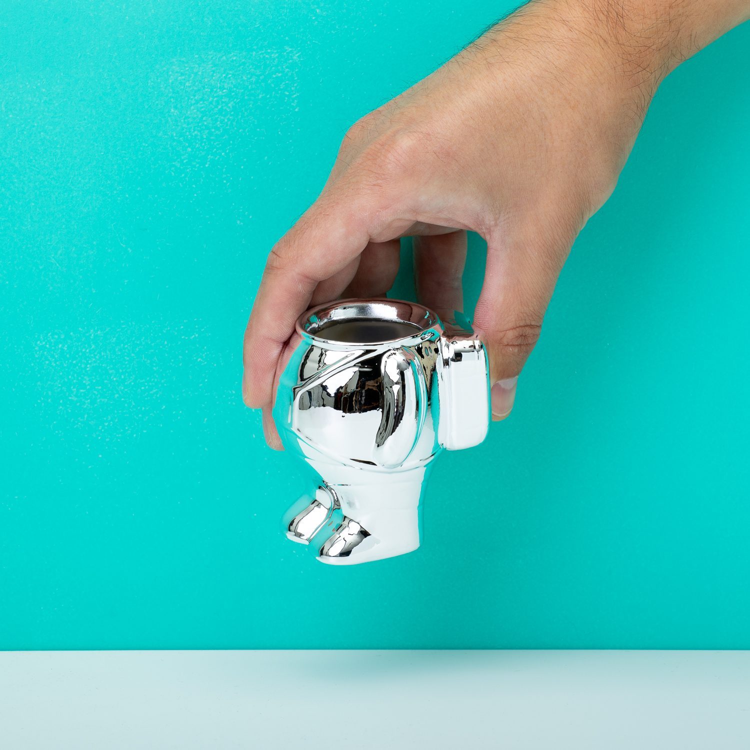 Bitten Astronaut Bloempot - Klein/zilver