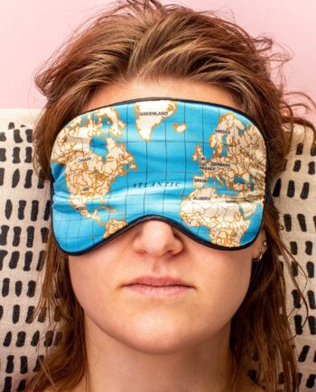Wereldkaart slaapmasker