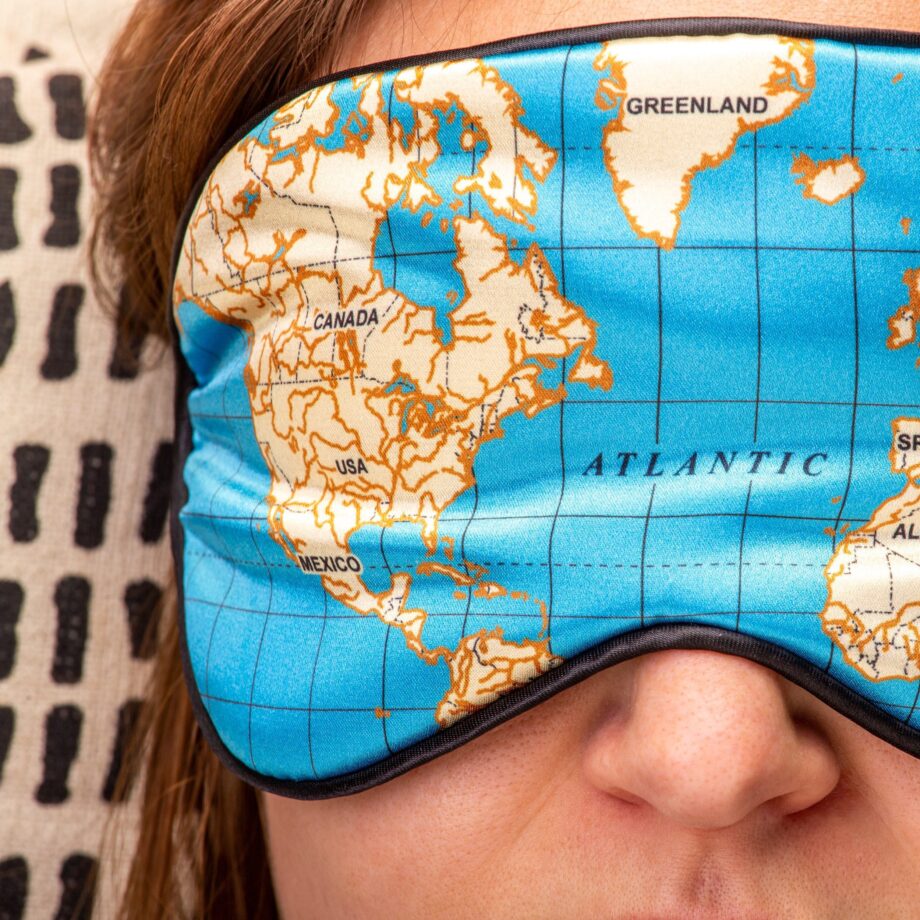 Wereldkaart slaapmasker