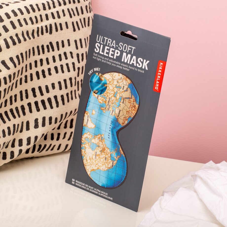 Wereldkaart slaapmasker