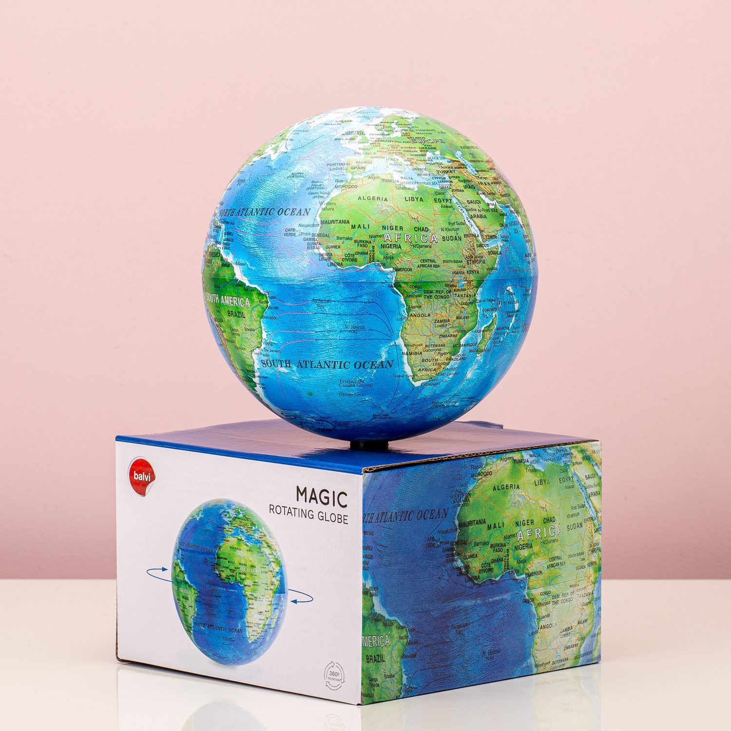 Magisch Draaiende Globe - Blauw