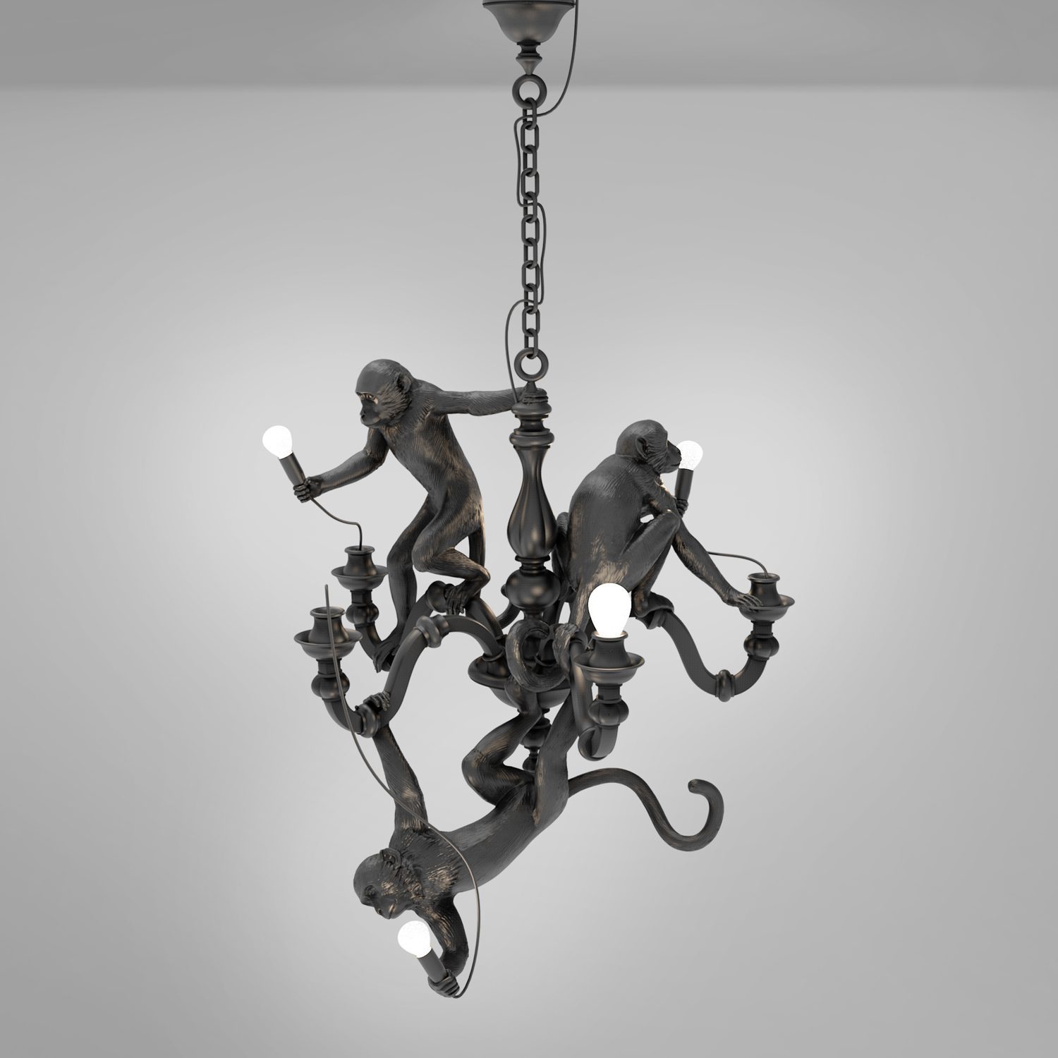 Seletti monkey chandelier