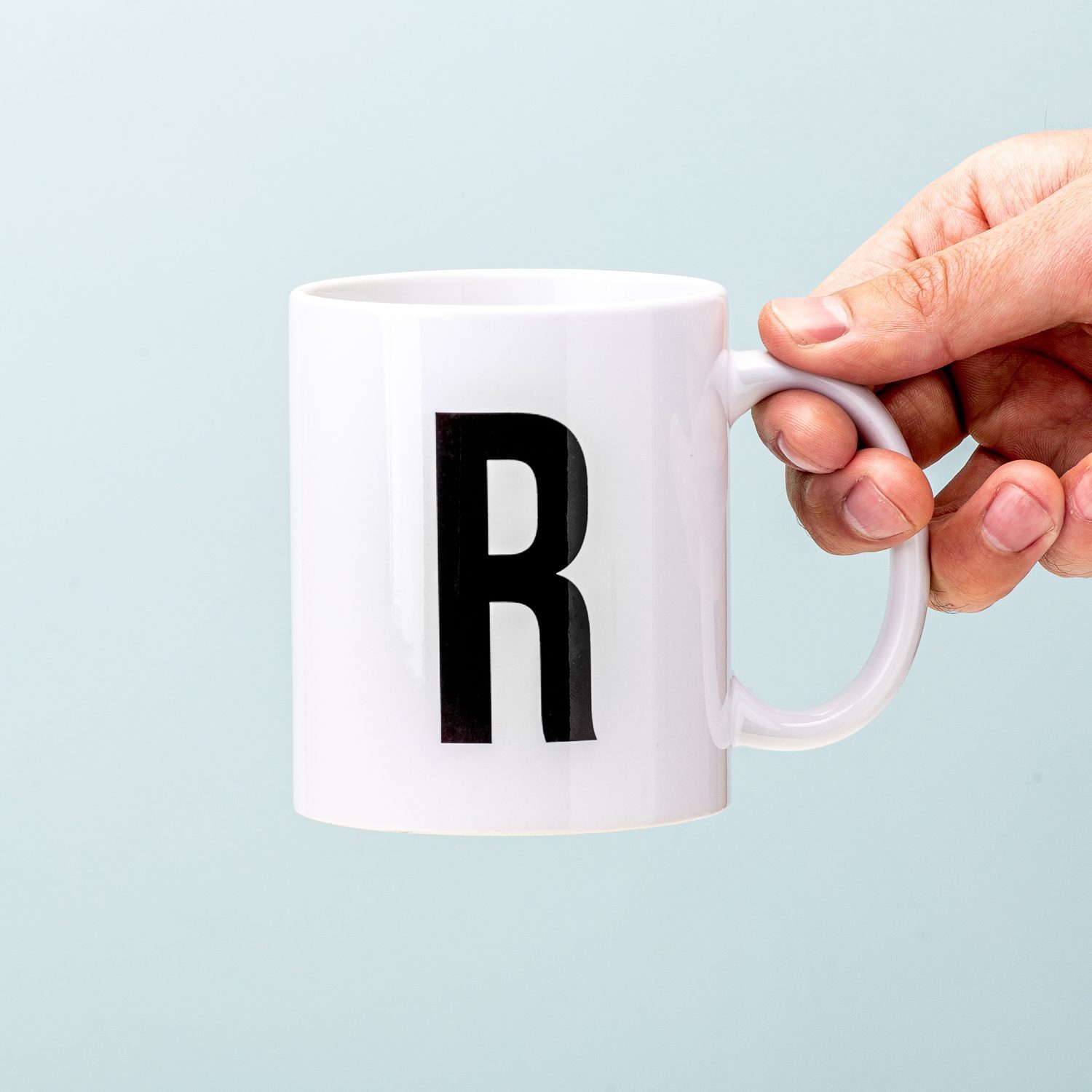 Gepersonaliseerde mok met letter