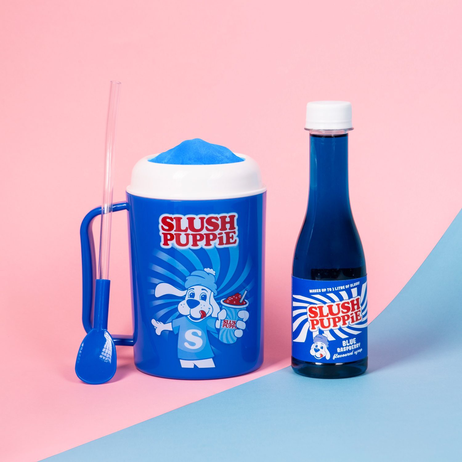 Slush Puppie Beker En Siroop Set - Blue Raspberry