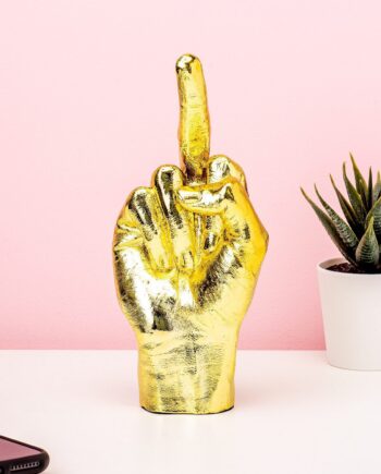 Middelvinger Beeld - Goud