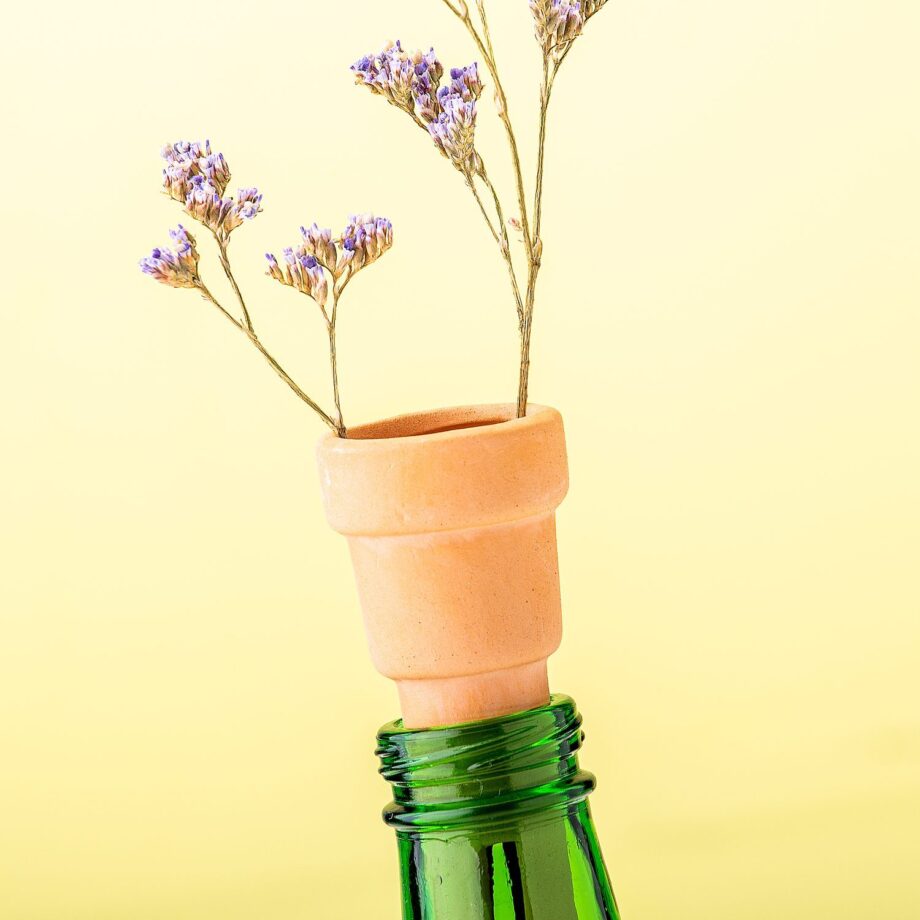 Bottle top herb planters (set van 3)