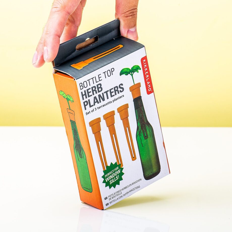 Bottle top herb planters (set van 3)