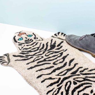 white tiger doormat