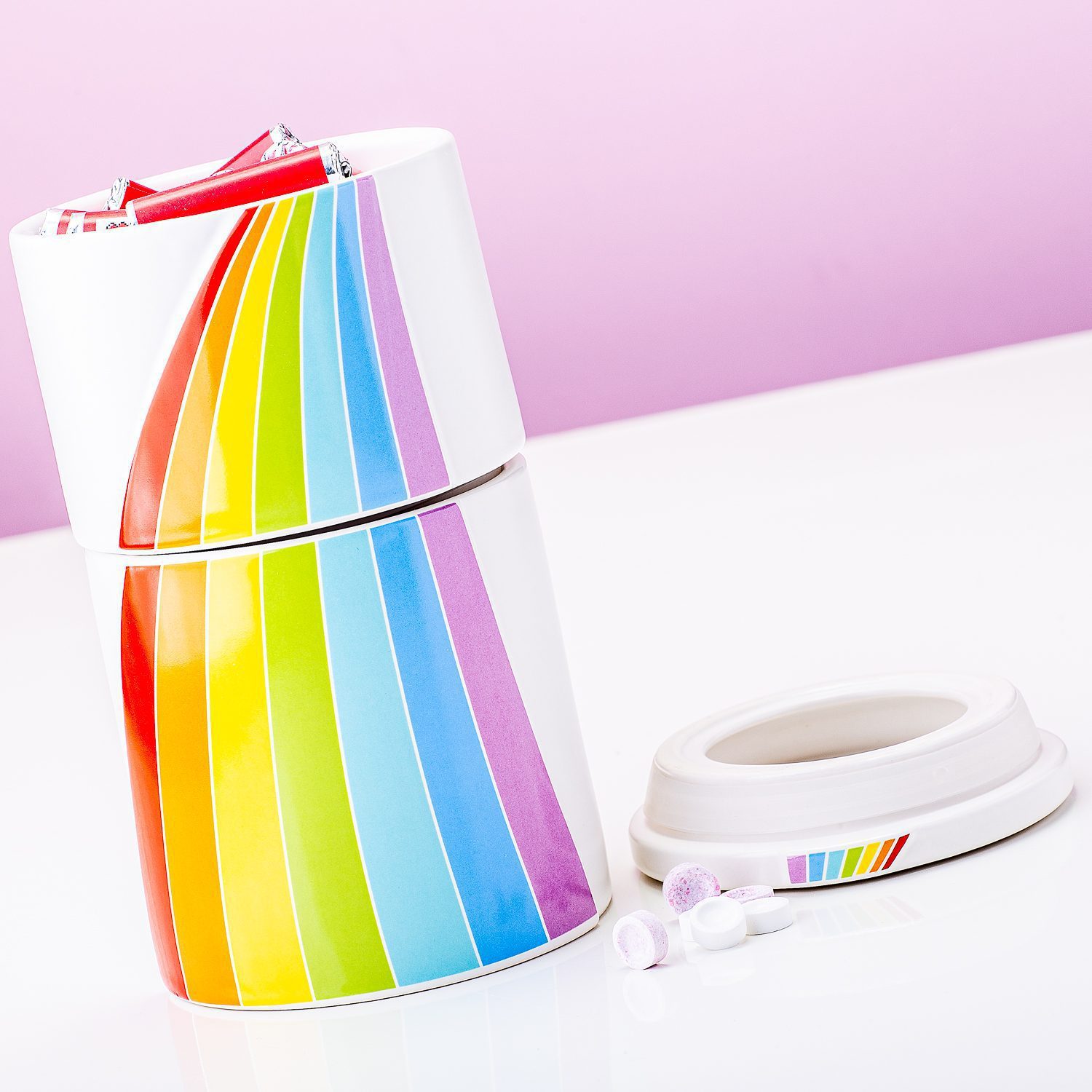 Regenboog Potten (set Van 2) Regenboog Potten (set Van 2)