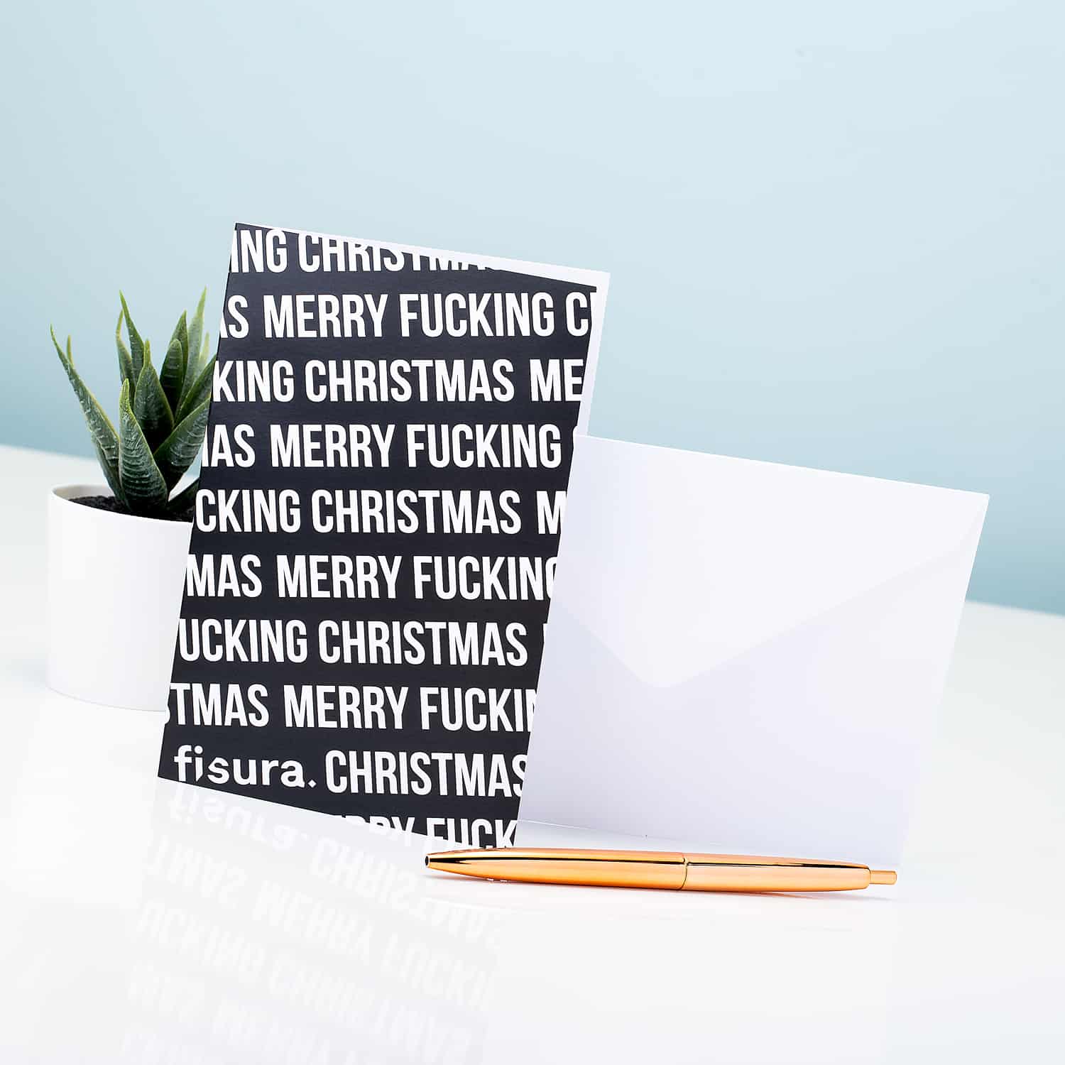 Fucking Christmas Kaart - Fucking Christmas Patroon Zwart