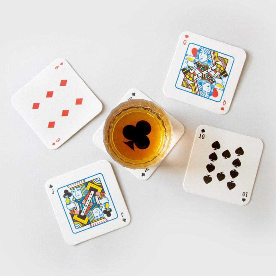 Speelkaart bierviltjes (set van 54)