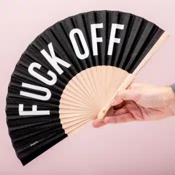 Houten waaier Fuck Off