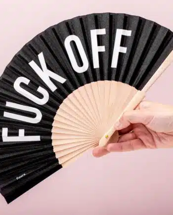 Houten waaier Fuck Off