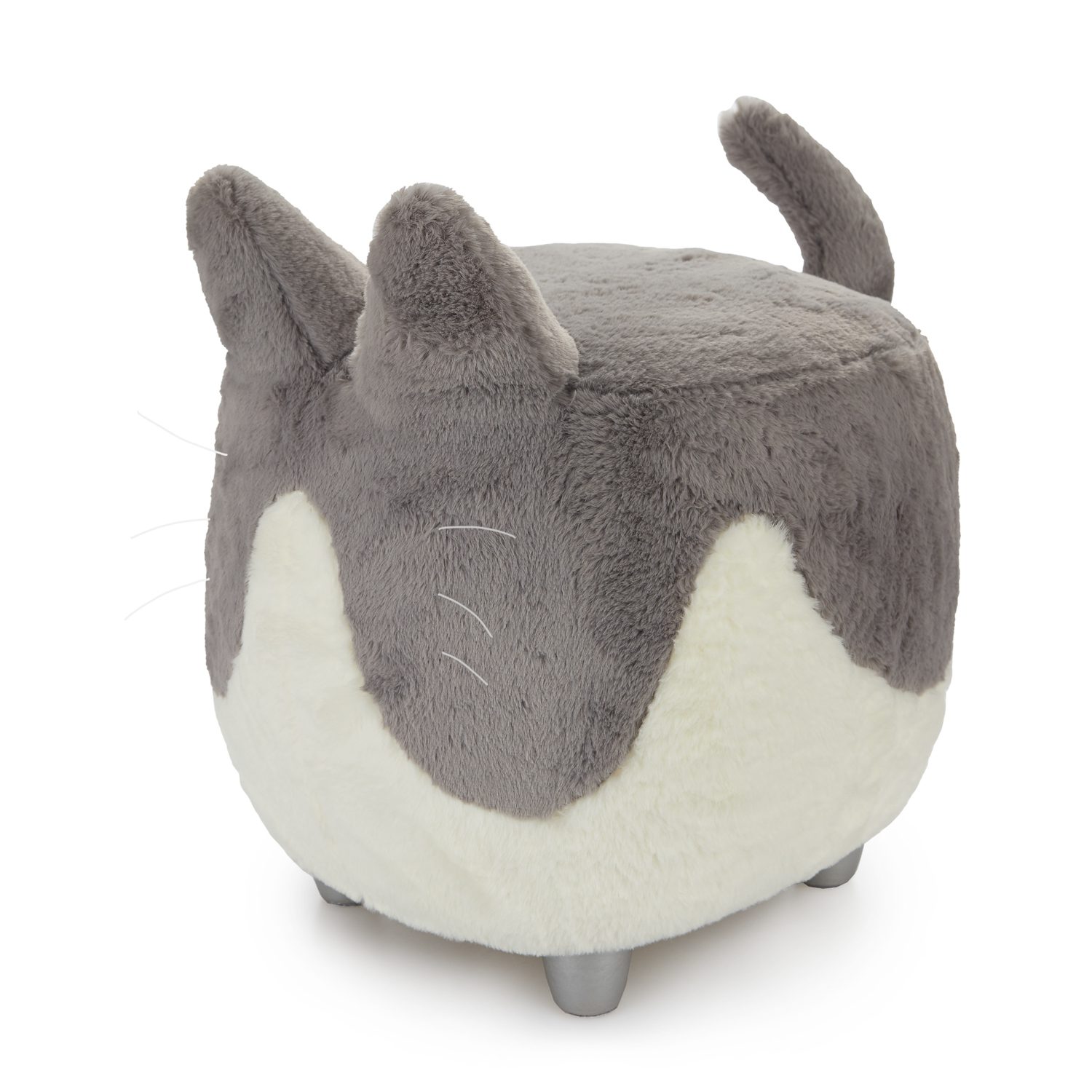 Poes Kinderkruk - Grijs/wit