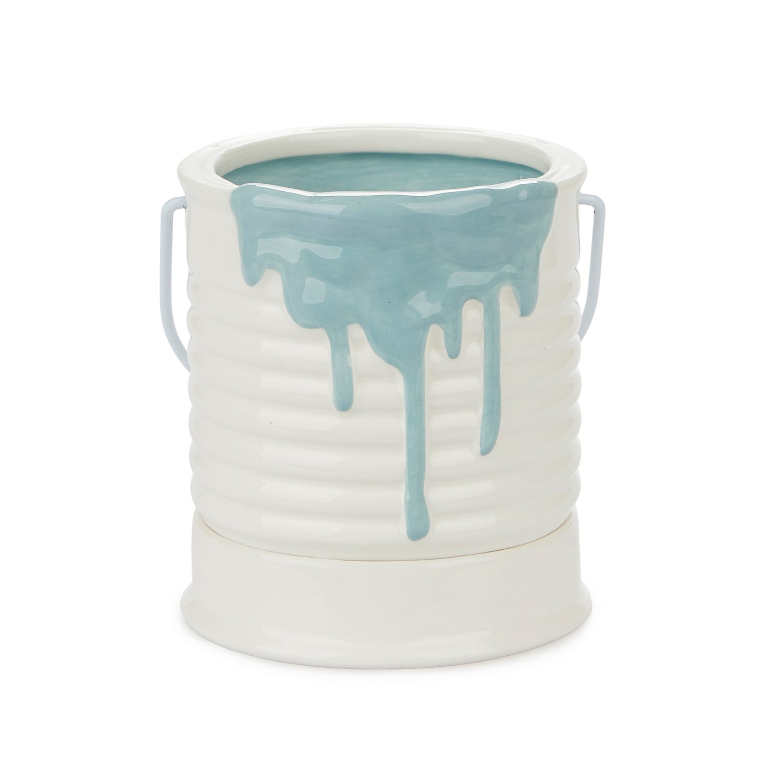 Verfpot Bloempot - Blauw/klein