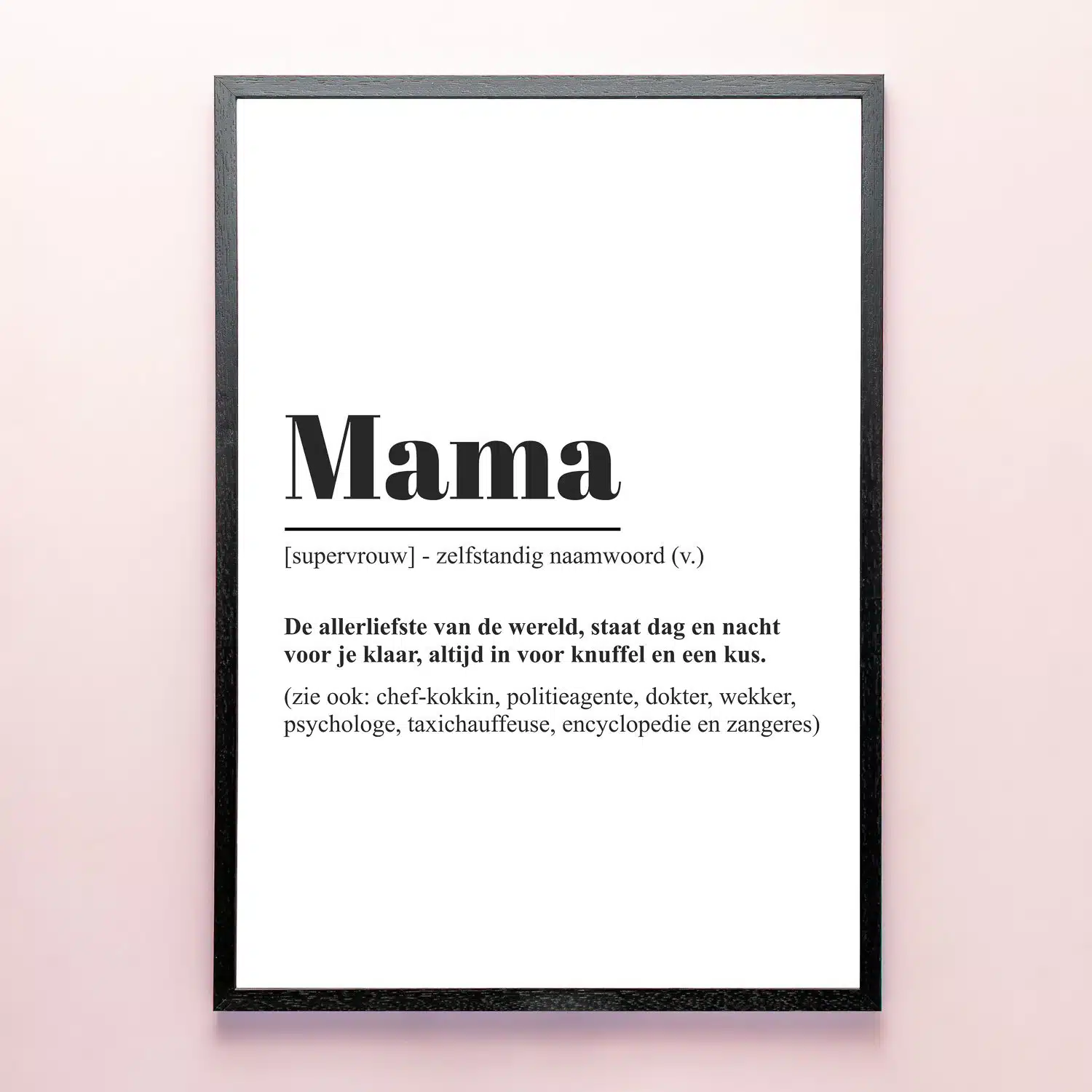 Gepersonaliseerde poster Woordenboek mama (A2 formaat)