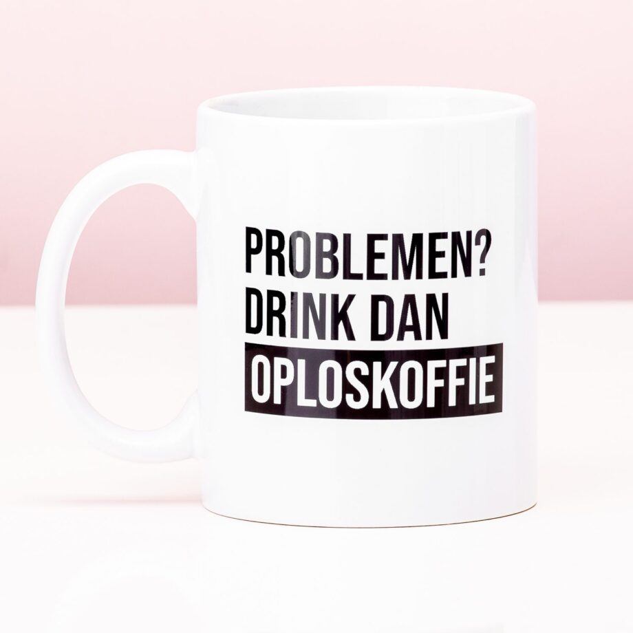Oploskoffie mok