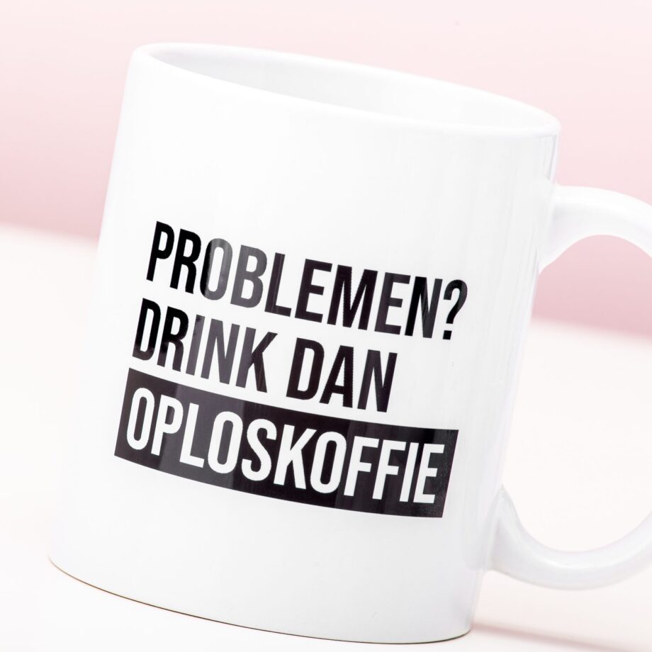 Oploskoffie mok