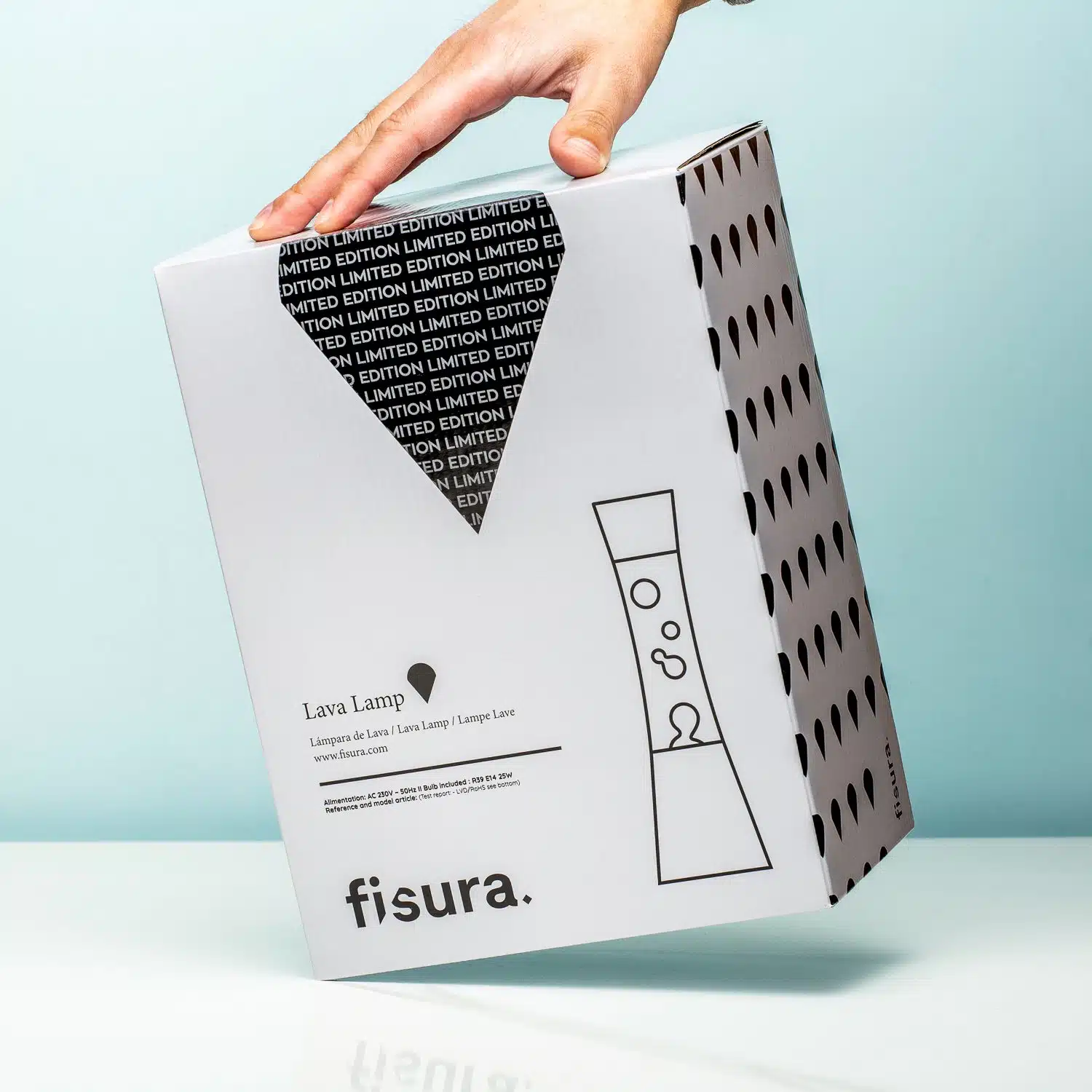 Lavalamp roze met roze vloeistof en witte lava