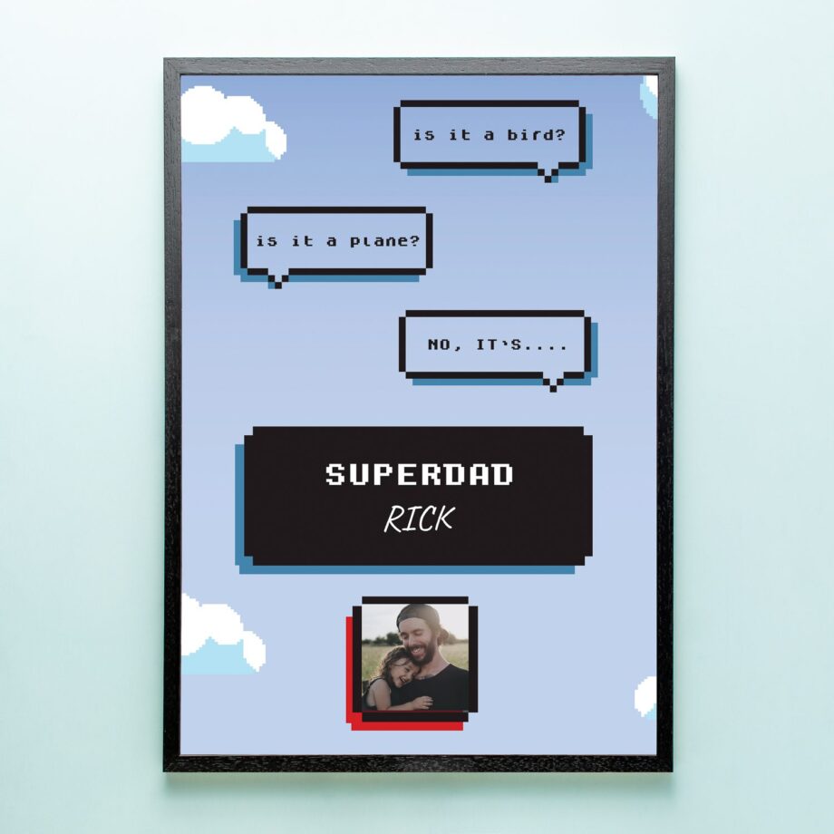 Gepersonaliseerde poster Superdad (A2 formaat)