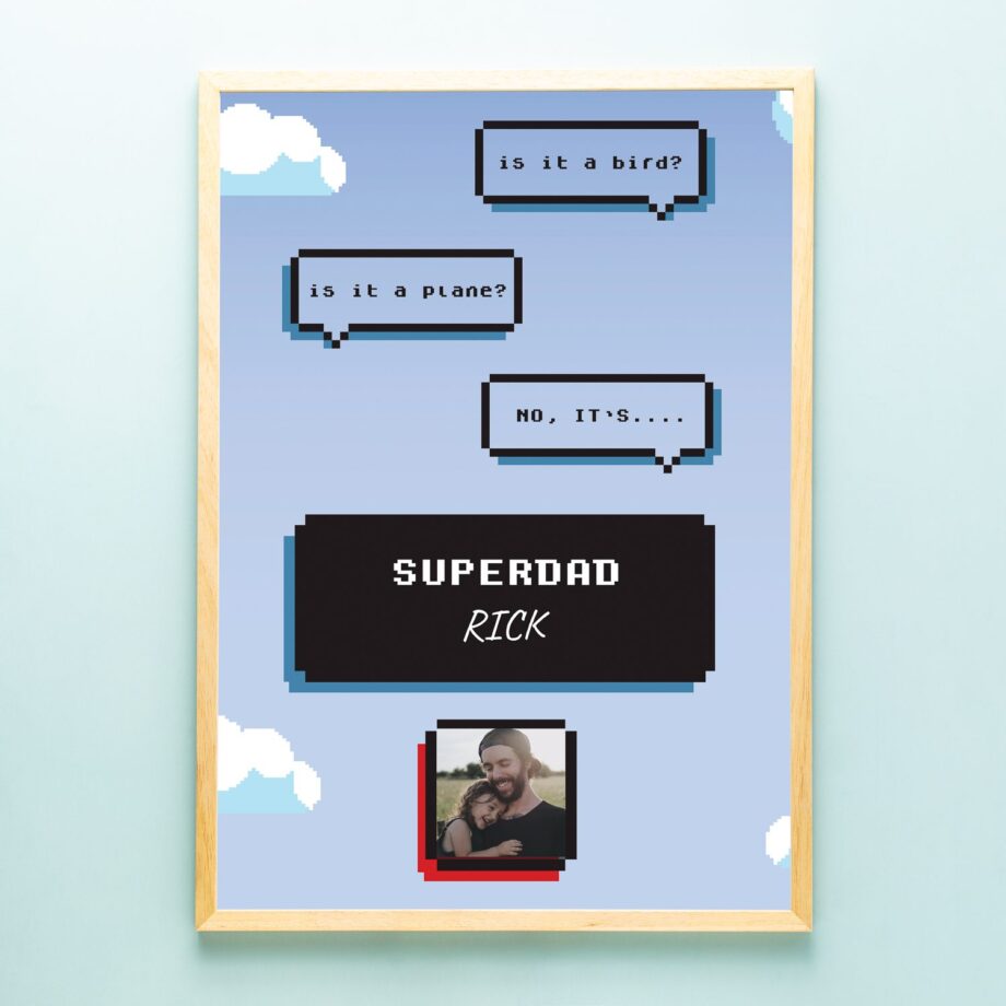 Gepersonaliseerde poster Superdad (A2 formaat)