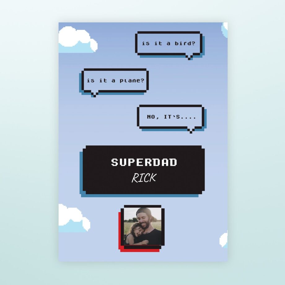 Gepersonaliseerde poster Superdad (A2 formaat)