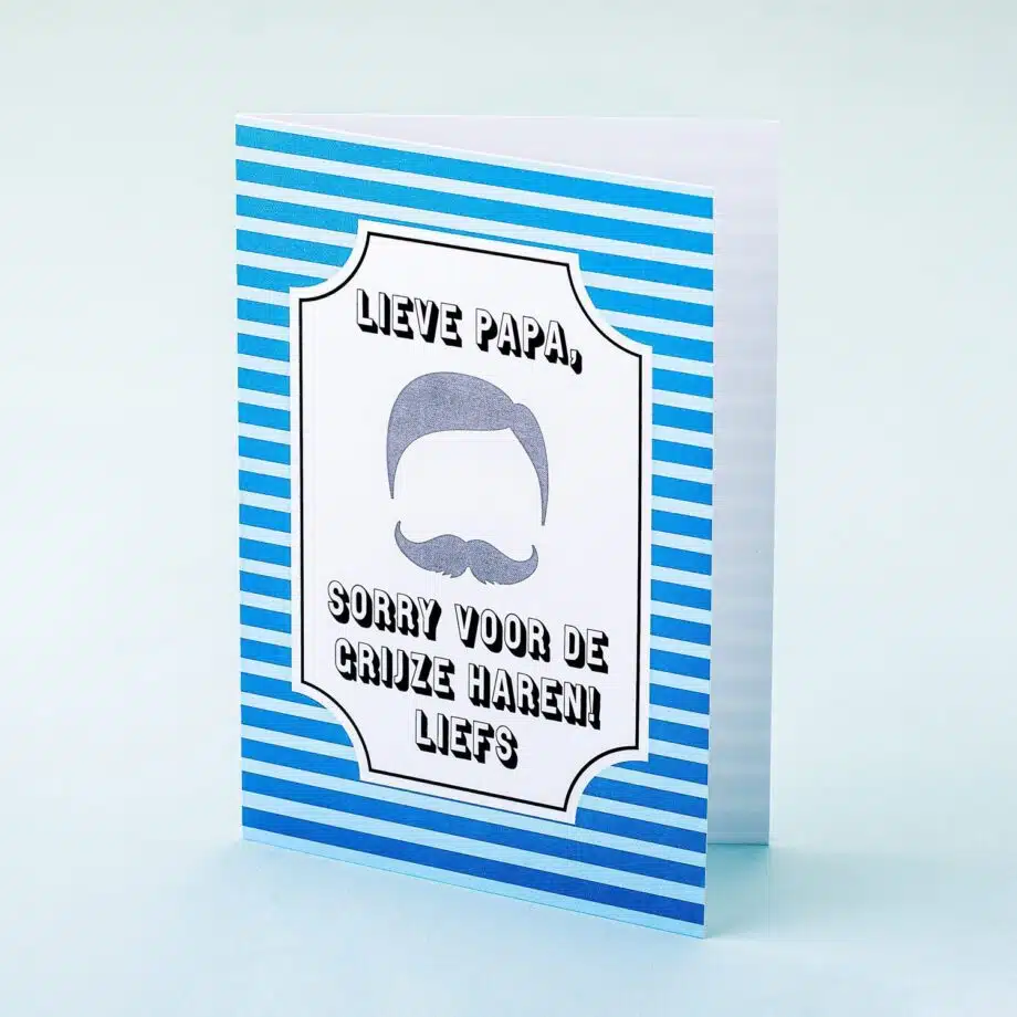 Wenskaart Sorry voor de grijze haren