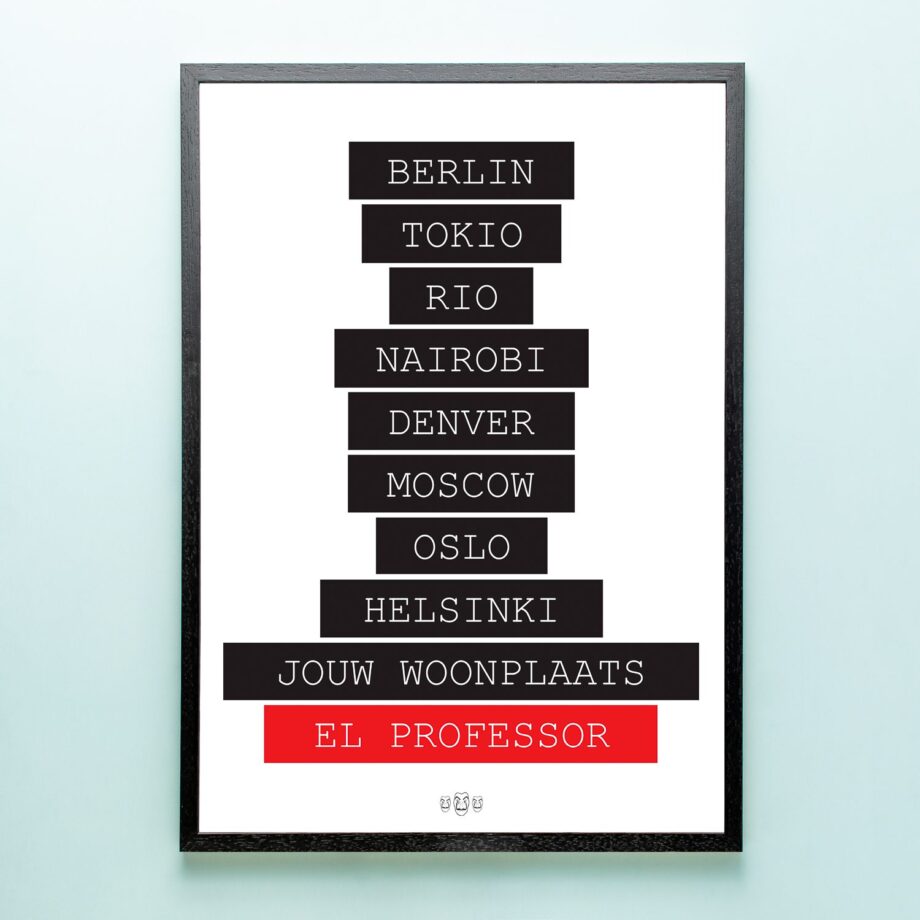 Gepersonaliseerde Poster La Casa De Papel (A2 formaat)