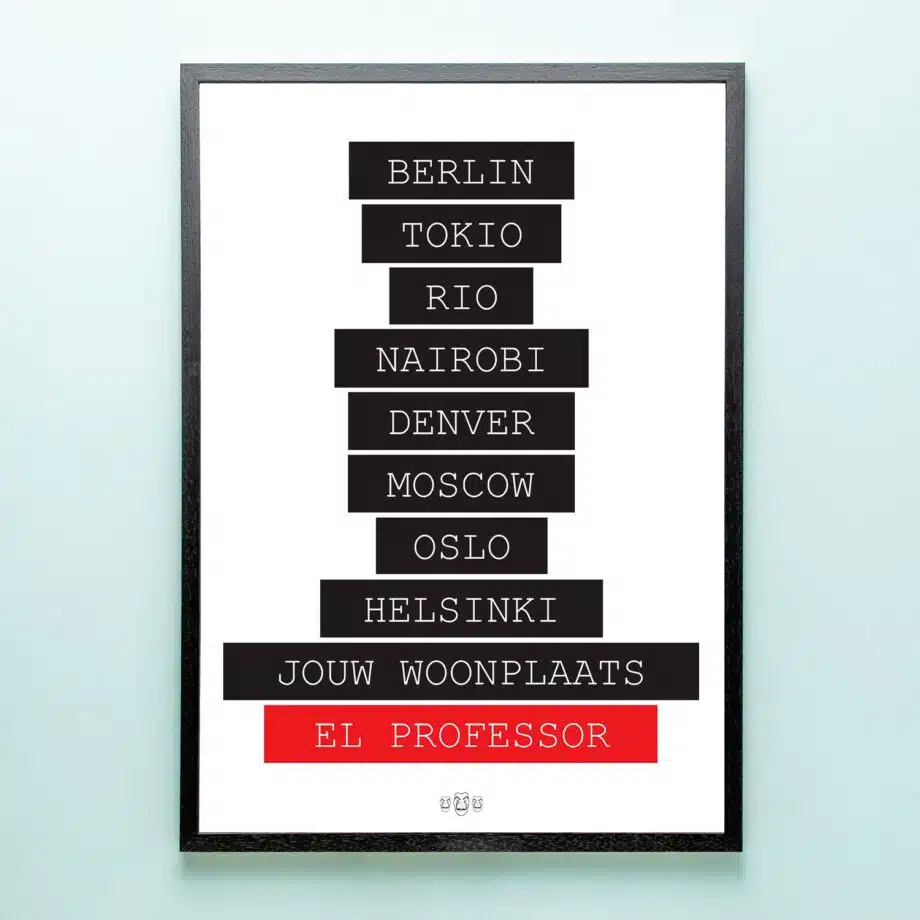 Gepersonaliseerde Poster La Casa De Papel (A2 formaat)
