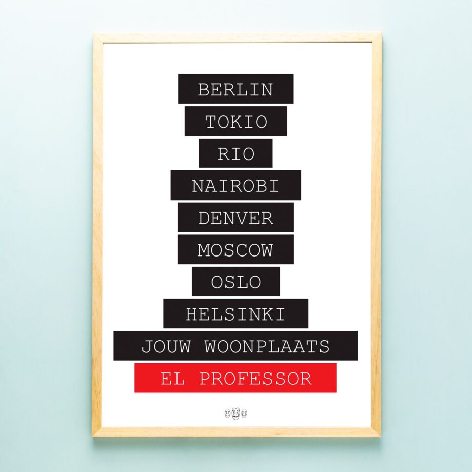 Gepersonaliseerde Poster La Casa De Papel (A2 formaat)