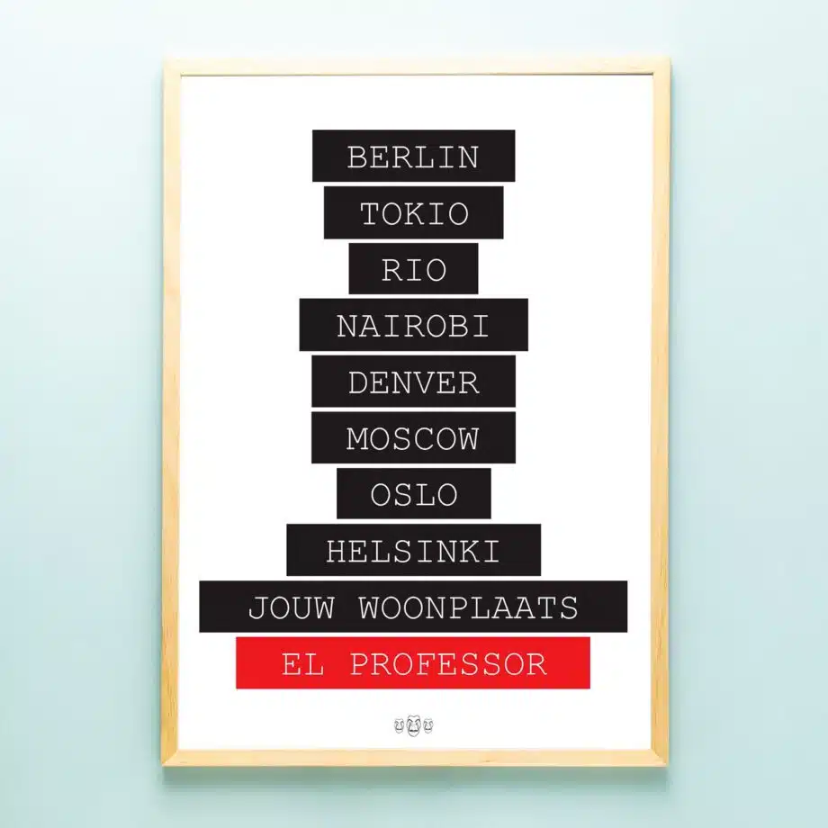 Gepersonaliseerde Poster La Casa De Papel (A2 formaat)