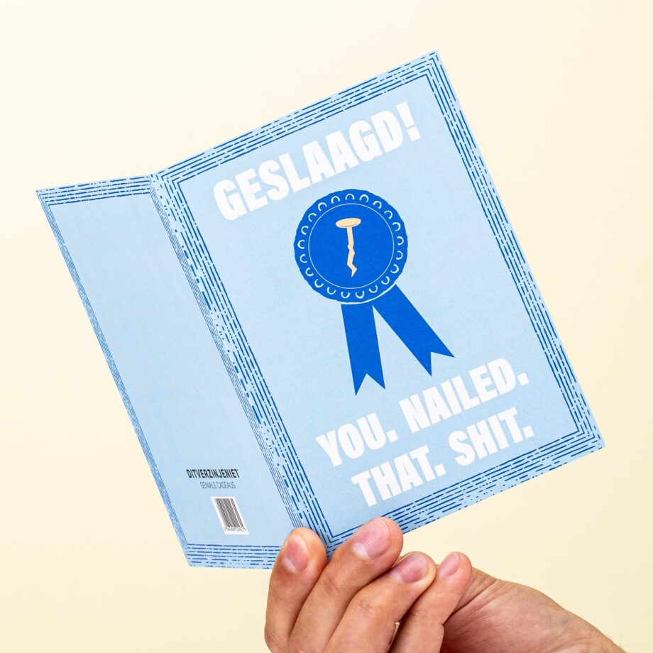 Wenskaart Geslaagd You Nailed That Shit
