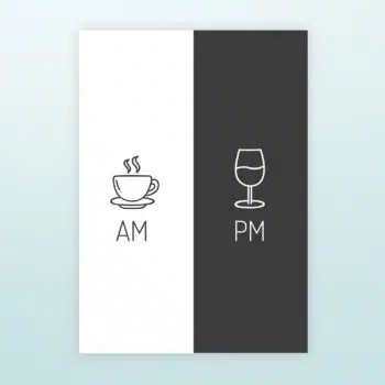 Poster Koffie en wijn
