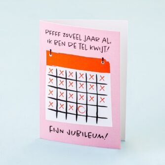 Wenskaart Jubileum kalender