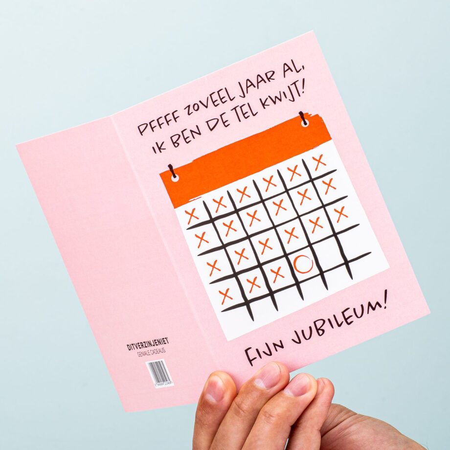 Wenskaart Jubileum kalender