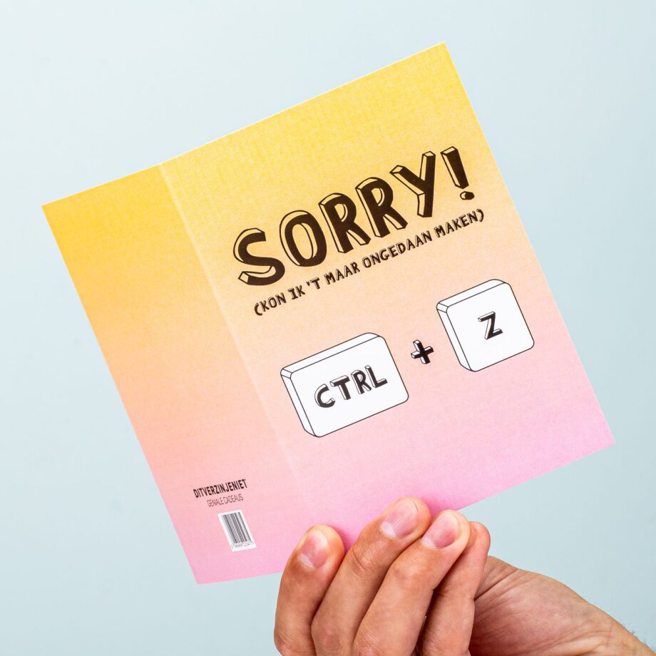 Wenskaart Sorry