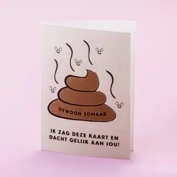 Wenskaart Zomaar drol