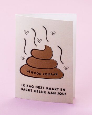 Wenskaart Zomaar drol