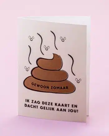 Wenskaart Zomaar drol